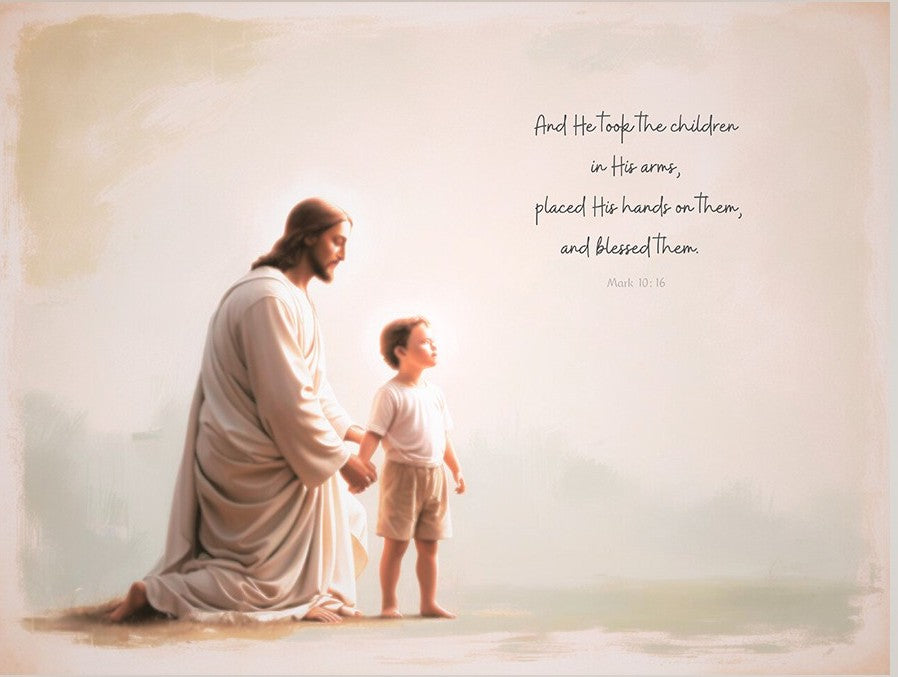 "He Takes the Children in His Arms" Boy