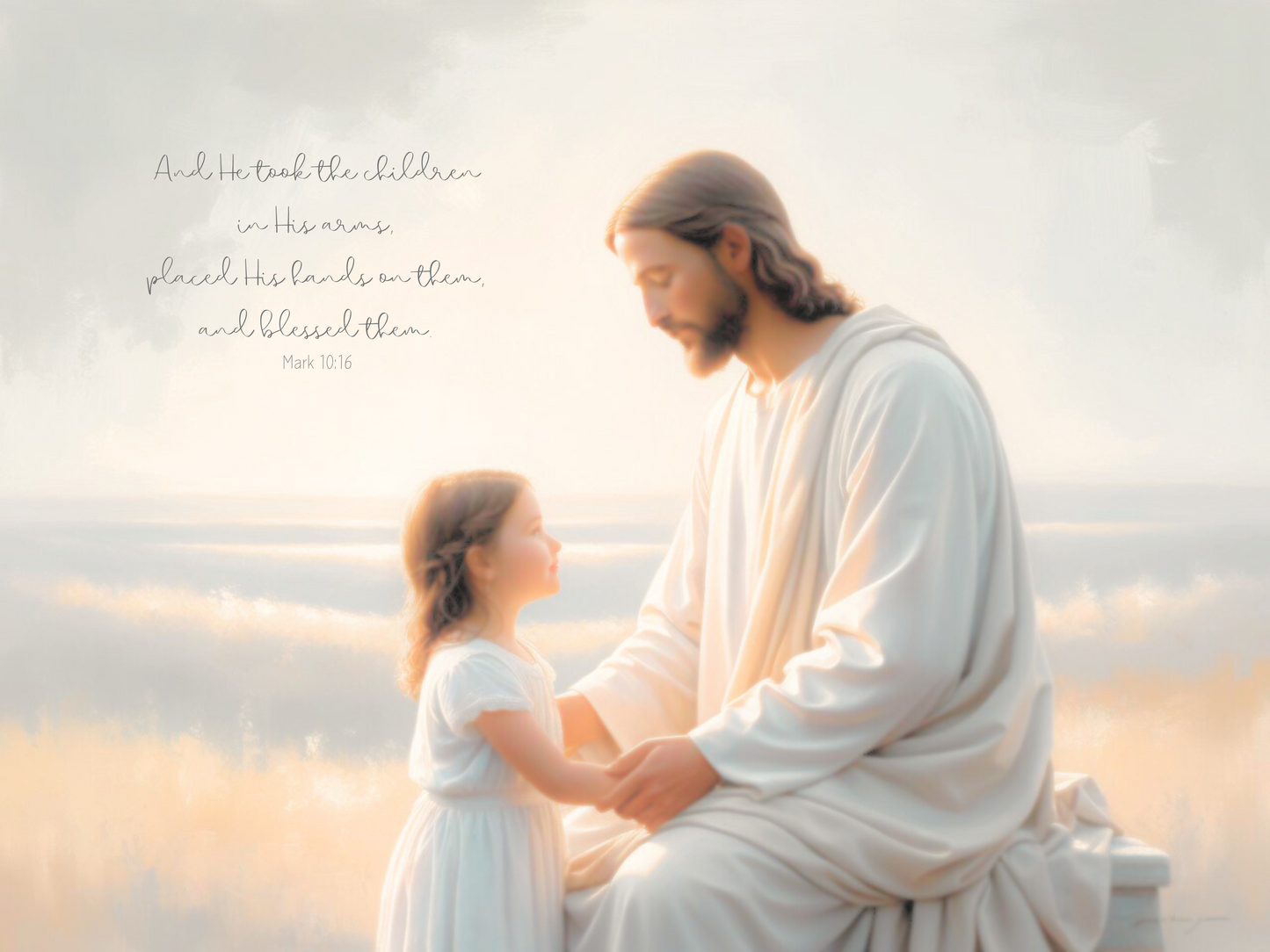 "He Takes the Children in His Arms" Girl